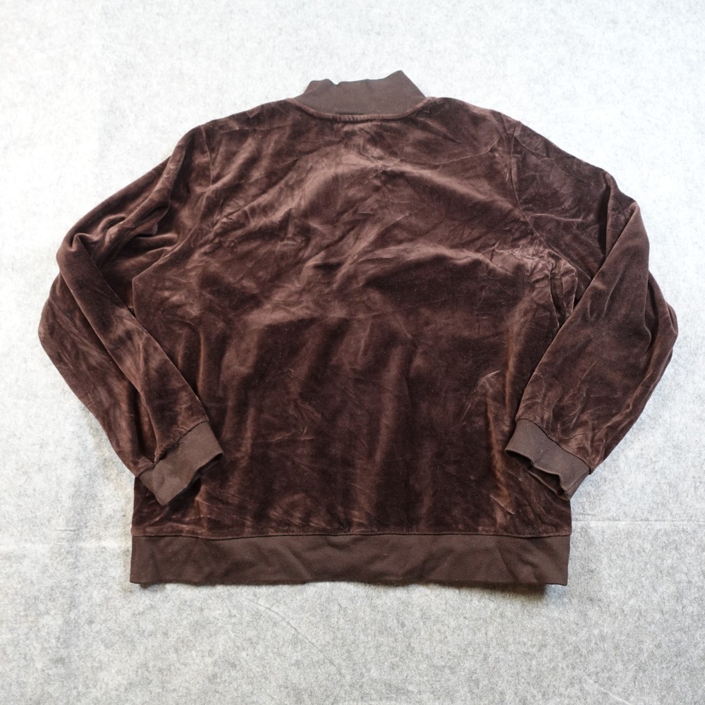 Ralph Lauren Jacket Womens 3X Velvet Velour Track Brown Full Zip Preppy - Picture 5 of 9
